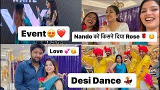 शादी के बाद पहला event || Nando को किसने दिया Rose || humara Desi dance 