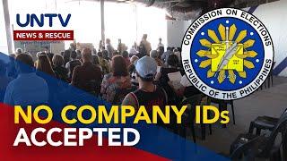 Comelec will not accept company IDs for voter registration