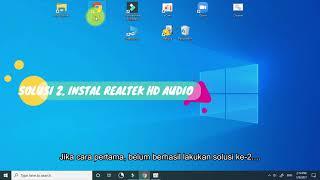 No Audio Output Device is Installed (SOLUSINYA)