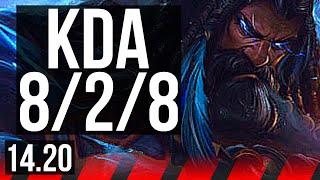 UDYR vs AATROX (TOP) | 8/2/8, 600+ games | NA Diamond | 14.20