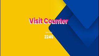 Visitor Counter using Html CSS and JavaScript | Count the Number of Visits | Step by Step