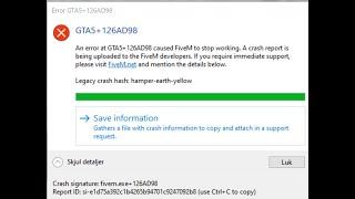 FiveM how to Fix Error GTA5+126AD98