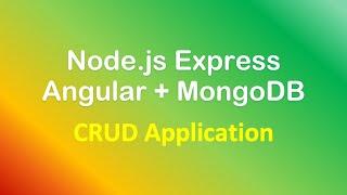 Angular 8 + Node.js Express + MongoDB example: fullstack CRUD App