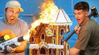 Engineer vs Pro Chef- Extreme Gingerbread House Contest