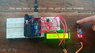 DIY digital tachometer (RPM meter) using arduino