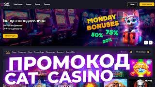 Cat Casino промокод на 2024 год  Бездепозитный бонус для новых клиентов