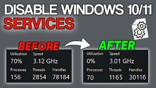 DISABLE These SERVICES for Faster Gaming Performance! - LOWER PROCESSES on Windows 10/11