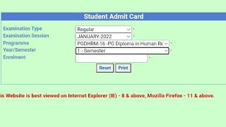 UOU: Download Admit card for August-September 2022 Exam