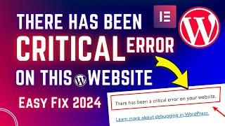 There has been a critical error on this website. || critical error on your website | wordpress fix