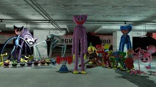 All Poppy Playtime Monsters Chase in an abandon Mall Parking PT2 | Garry's Mod