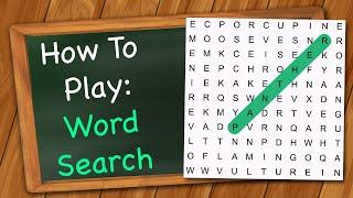 How to play Word Search