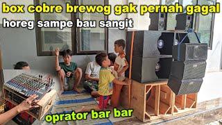 oprator BAR BAR cek sound box cobre brewog audio miniatur sound anak SMP