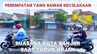 WHEN IT FALLS THIS IS THE ATMOSPHERE OF BANJAR PATROMAN CITY ‼️ cool rain falls in the village