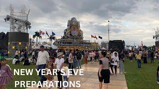 New Year’s Eve Preparations in Phnom Penh City, Cambodia.. Over 1 Million Visitors Expected Attend