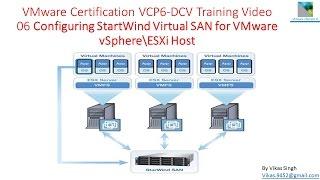 VMware Certification VCP6 (DCV) Training - 06 Configuring Startwind Virtual SAN for VMware vSphere 6