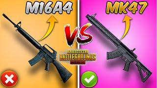 M16A4 vs MK47 (PUBG MOBILE) Weapon Comparison (Guide/Tutorial) Handcam Tips and Tricks
