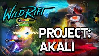 PROJECT AKALI GAMEPLAY - BUILD & RUNES - WILD RIFT