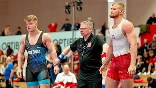 I. Shepetun (POL) vs R. Paulberg (EST) 97kg. Greco-roman men wrestling.