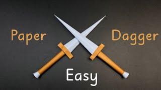 Origami Dagger Easy | Paper Knife | Origami Knife | Origami Weapons Easy