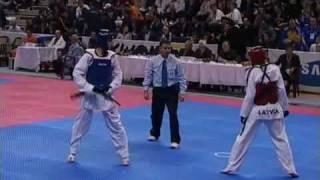 European Taekwondo Qualification Tournament for Beijing Olympic Games Istanbul Male -58 kg Sweden vs Latvia Round 1