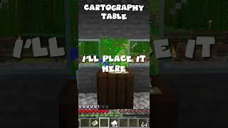 Let's Make a Cartography Table in Minecraft Survival!  #shorts