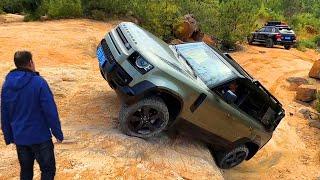 The match between Land Rover Defender 110 3.0L vs Porsche Cayenne 3.0T V6 Team | Extreme Off-road