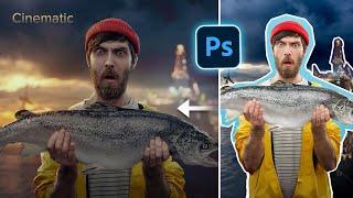 Blending & Color grading LIKE A PRO!  | Cinematic Manipulation with Photoshop