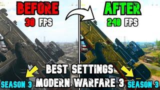Best PC Settings for COD Modern Warfare 3 SEASON 3 -  (Optimize FPS & Visibility)