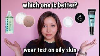 ELF Power Grip Primer & Brow Lift vs MILK Makeup Hydro Grip Primer & ABH Brow Freeze || Dupe Test