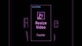 Premiere Pro : How to Resize Video Clips and Images (Fast Tutorial) #shorts #youtubeshorts #short