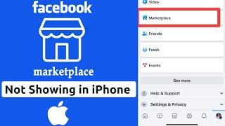 How to Fix Facebook Marketplace Option Not Showing in iPhone | Get Facebook Marketplace in iOS