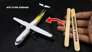 build airplane model from wooden sticks | ATR 72-500 Voepass