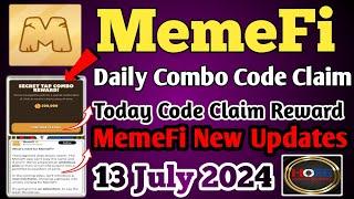  MemeFi Daily Combo Code Claim/MemeFi 13 July Secret Code/MemeFi new update/MemeFi News Today