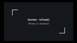 What is .toFixed() in JavaScript