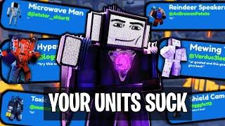 I USED YOUR UNITS in Toilet Tower Defense!.. Roblox
