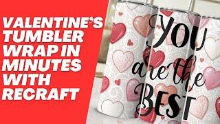 Make a Valentine's Day Tumbler In Minutes With Recraft.ai