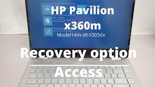 HP Pavilion x360 m Convertible "Recovery Option" How to access.