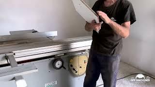 Cutting some board using the Lazzari panel Saw