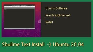 How to install sublime text On Ubuntu 20.04