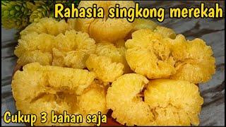 Rahasia singkong goreng merekah,cukup 3 bahan saja.