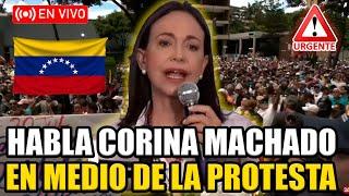 HABLA CORINA MACHADO EN VIVO EN LA PROTESTA CONTRA EL FRAUDE EN VENEZUELA | BREAK POINT