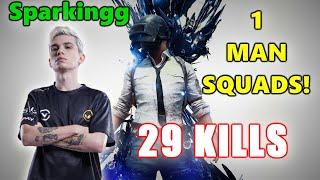 Sparkingg - 29 KILLS (3.2K DAMAGE) - 1 MAN SQUADS! - PUBG