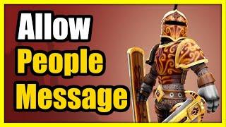 How to Allow People to Message you on Roblox PC (Privacy Settings)