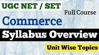 UGC NET & SET Exam Commerce Syllabus Overview !! MH SET & UGC NET Exam Syllabus !!