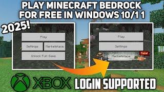 How To Play Minecraft Bedrock for Free in PC 2025 | Windows 10/11 | Xbox Login Supported