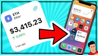 How To Add Crypto Widget To iPhone Home Screen Live Prices!!