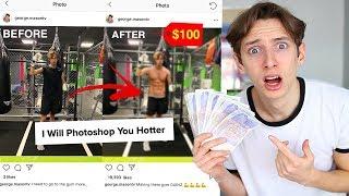 I HIRED STRANGERS on FIVERR to FAKE MY INSTAGRAM for A WHOLE WEEK *PHOTOSHOPPING MY INSTAGRAM*