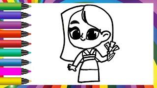 Drawing Disney Princess Mulan | Drawing & Coloring For Kids & Toddlers | Disney Princess