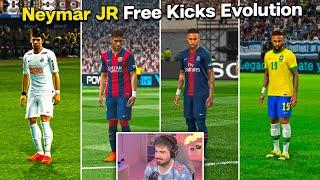 TODAS COBRANÇAS DE FALTA DO NEYMAR NO PES! DO PES 2011 AO EFOOTBALL 2022