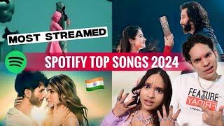 PRITAM is EVERYWHERE! Latinos react to Top 50 Most Streamed Spotify Songs in India 2024